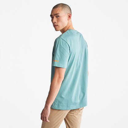 Mens Boot-Logo T-Shirt for Men in Blue - Timberland