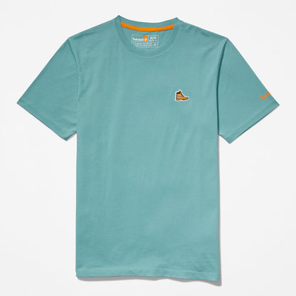 Mens Boot-Logo T-Shirt for Men in Blue - Timberland