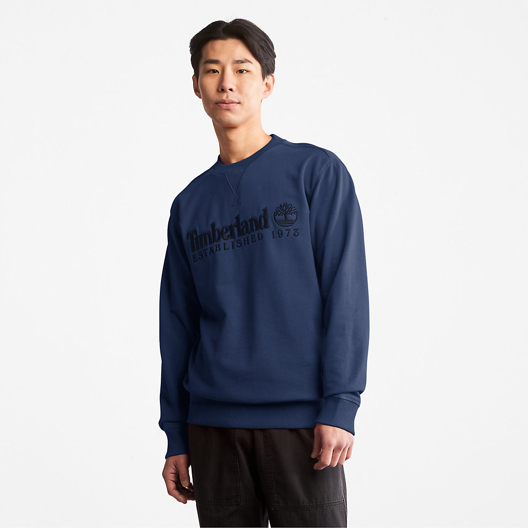 Mens Outdoor Heritage Crewneck Sweatshirt for Men in Navy - Timberland