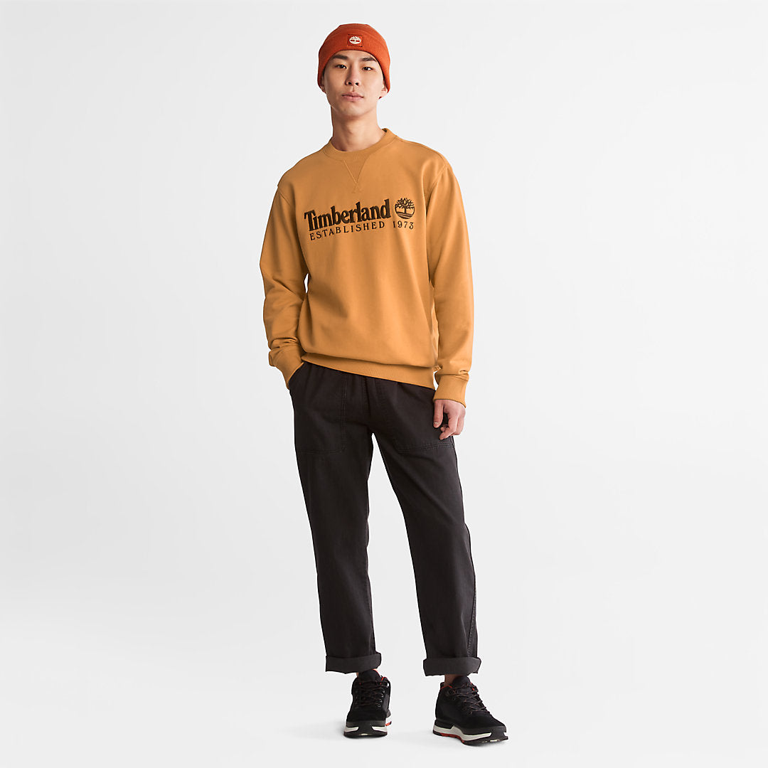 Mens Outdoor Heritage Crewneck Sweatshirt for Men in Dark Yellow - Timberland