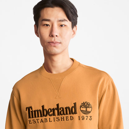 Mens Outdoor Heritage Crewneck Sweatshirt for Men in Dark Yellow - Timberland