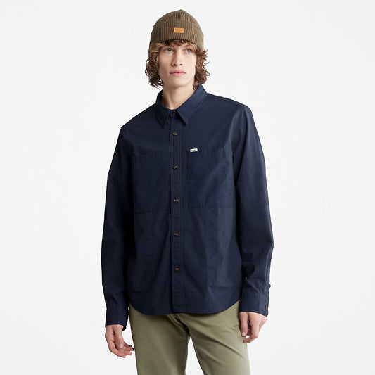 Mens Outdoor Heritage Overshirt for Men in Navy - Timberland