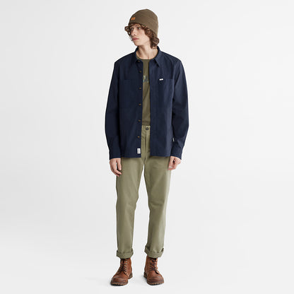 Mens Outdoor Heritage Overshirt for Men in Navy - Timberland