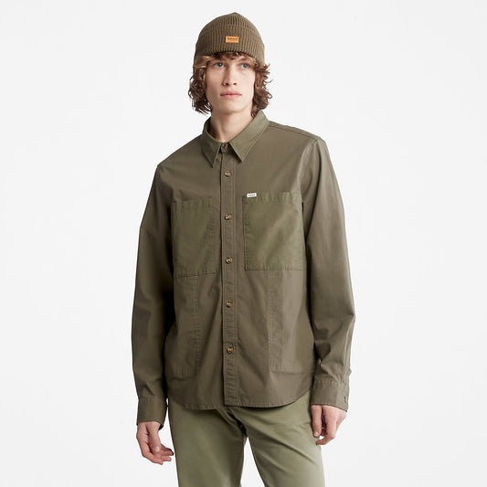 Mens Outdoor Heritage Overshirt for Men in Dark Green - Timberland