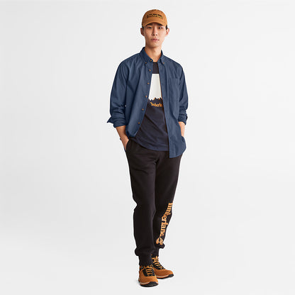 Mens Outdoor Heritage Washed Poplin Shirt for Men in Blue - Timberland