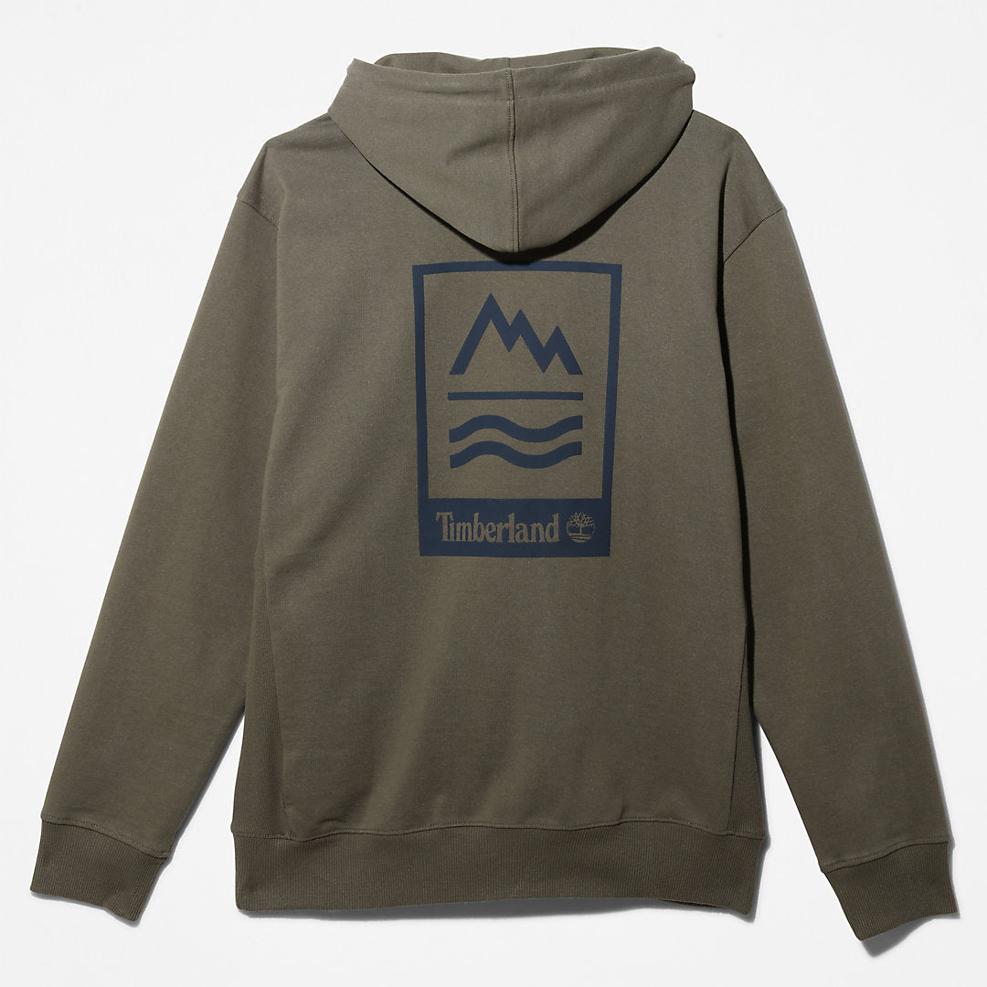 Mens Mountains-to-Rivers Hoodie for Men in Dark Green - Timberland