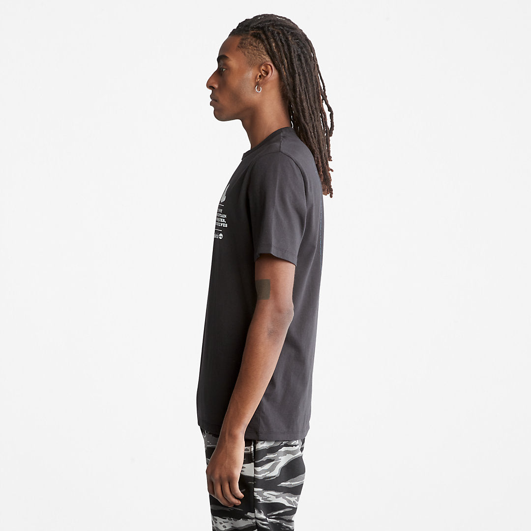 Mens Outdoor Heritage Boot-Logo T-Shirt for Men in Black - Timberland