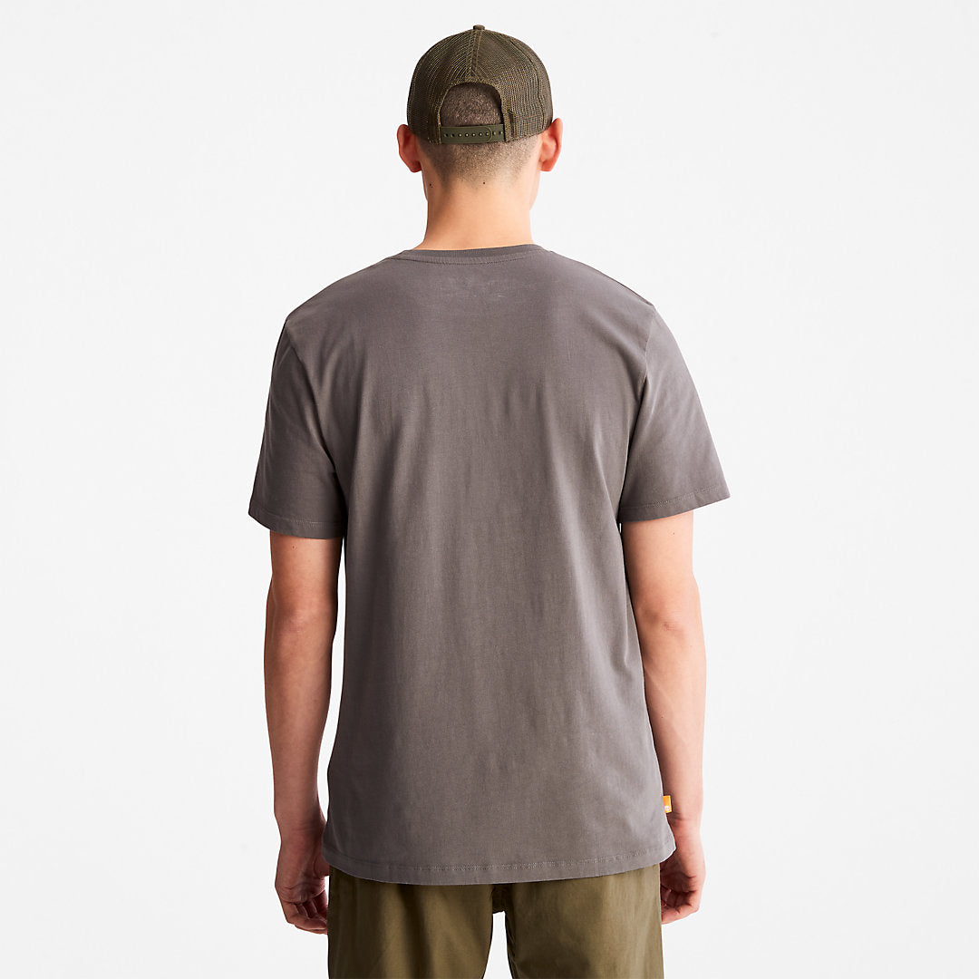 Mens Camo-Logo T-Shirt for Men in Grey - Timberland