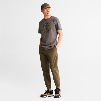 Mens Camo-Logo T-Shirt for Men in Grey - Timberland