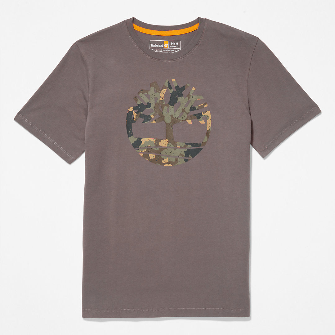 Mens Camo-Logo T-Shirt for Men in Grey - Timberland
