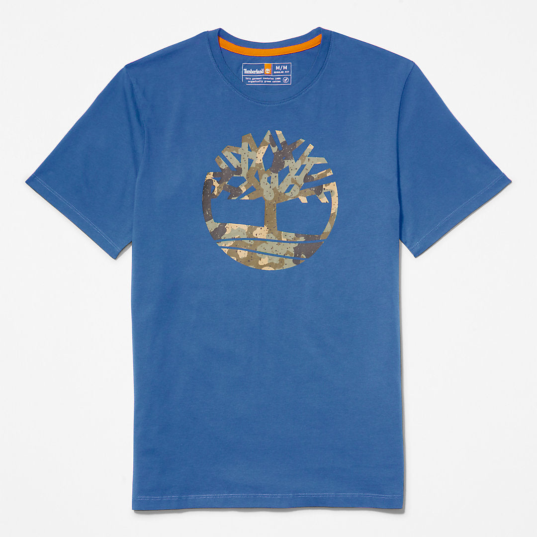 Mens Camo-Logo T-Shirt for Men in Blue - Timberland