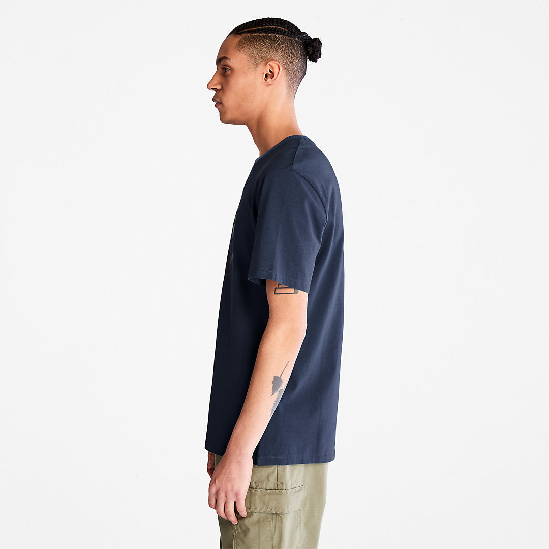 Mens Camo-Logo T-Shirt for Men in Navy - Timberland