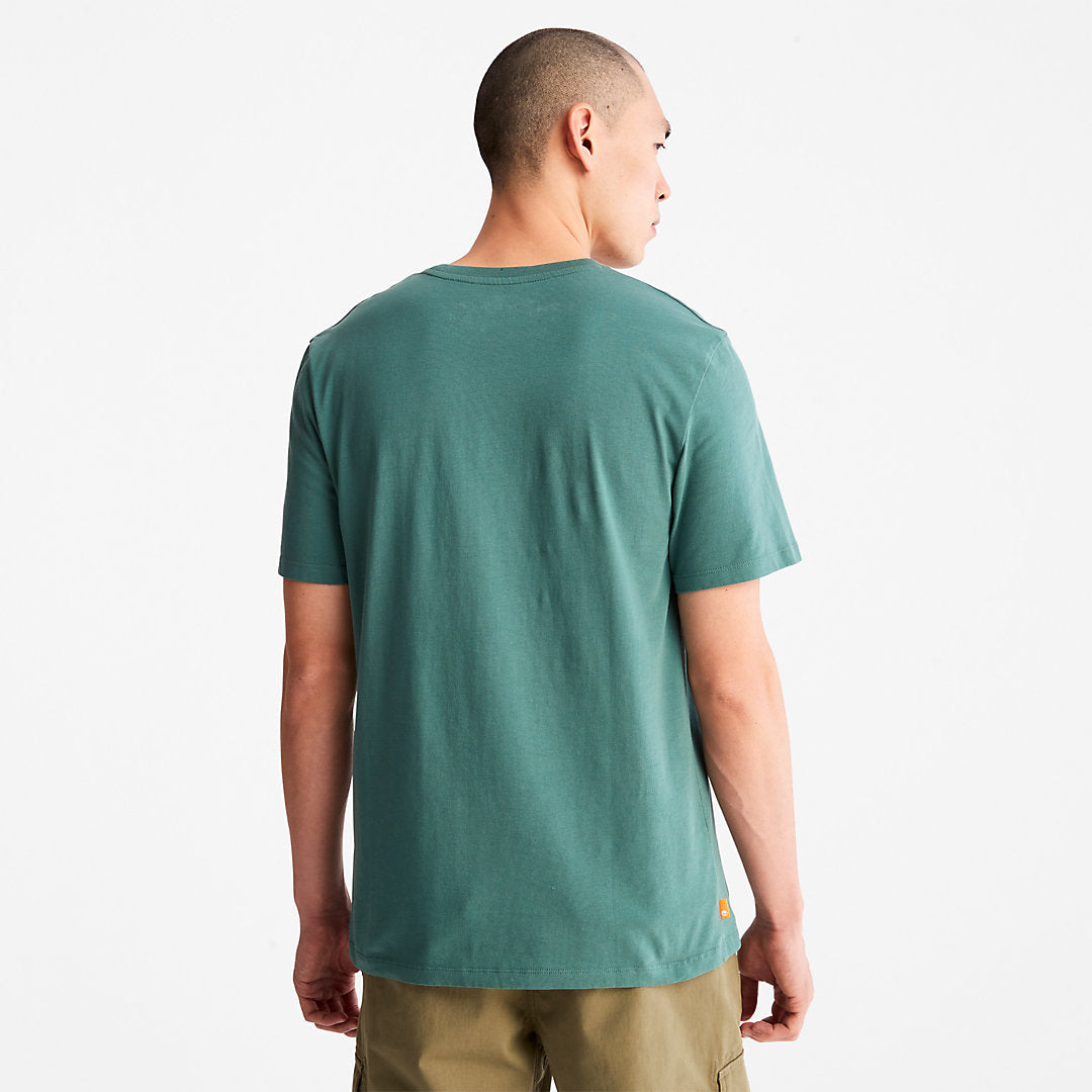 Mens Camo-Logo T-Shirt for Men in Light Green - Timberland