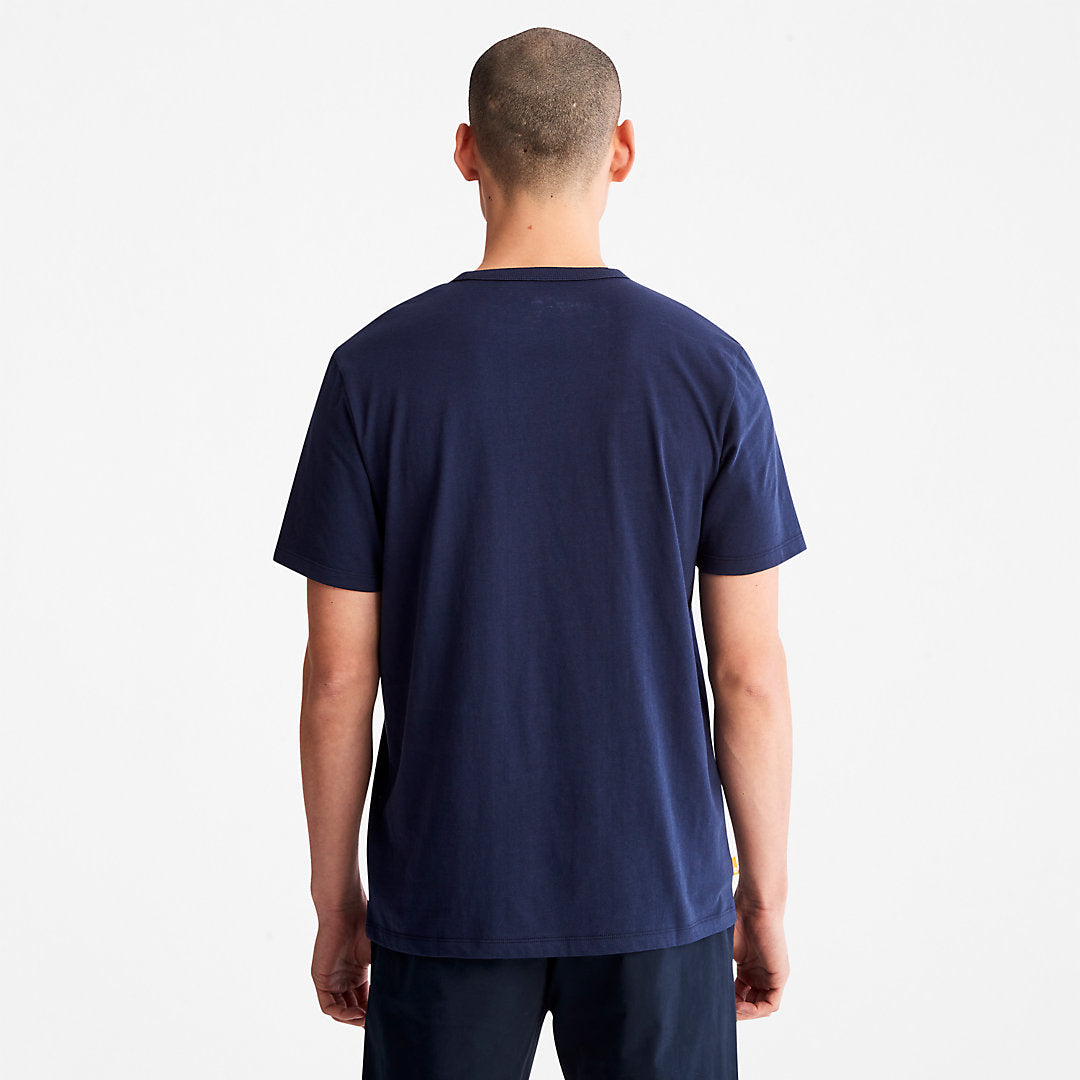 Mens Mountains-to-Rivers Print T-Shirt for Men in Blue - Timberland