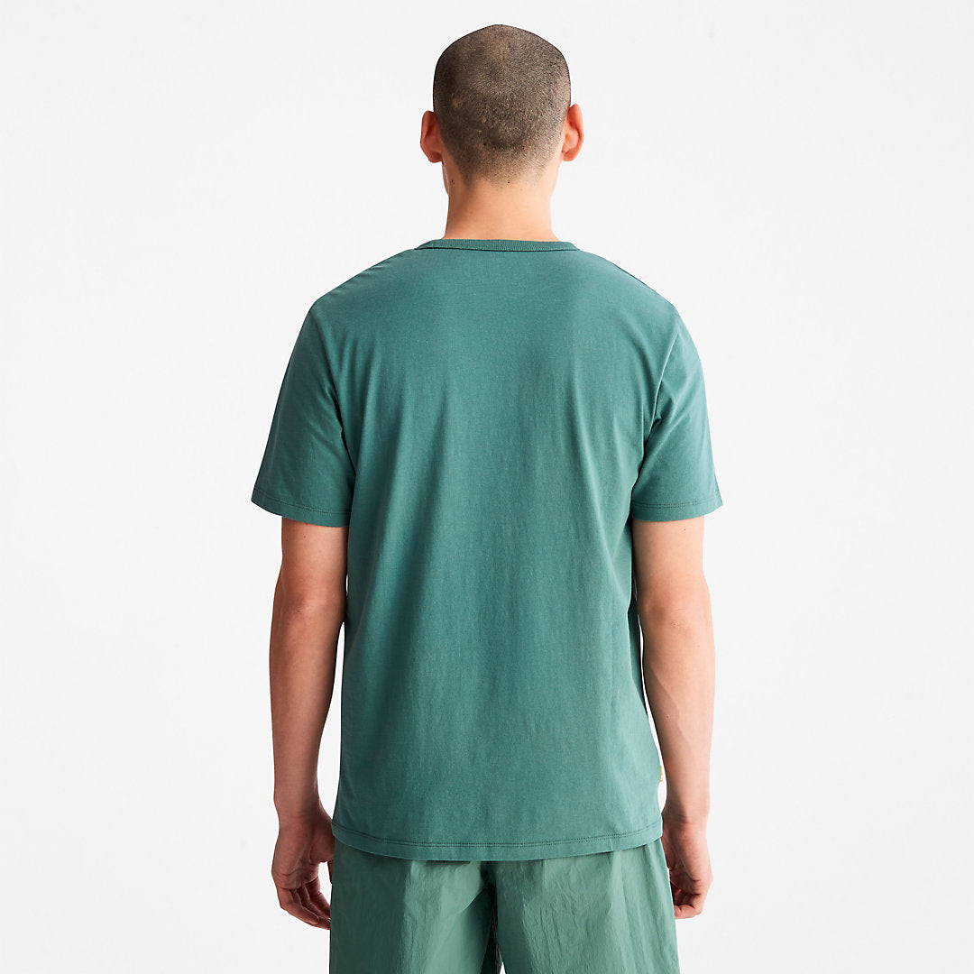 Mens Mountains-to-Rivers Print T-Shirt for Men in Green - Timberland