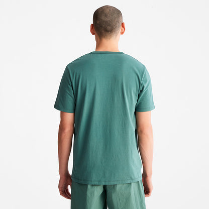 Mens Mountains-to-Rivers Print T-Shirt for Men in Green - Timberland