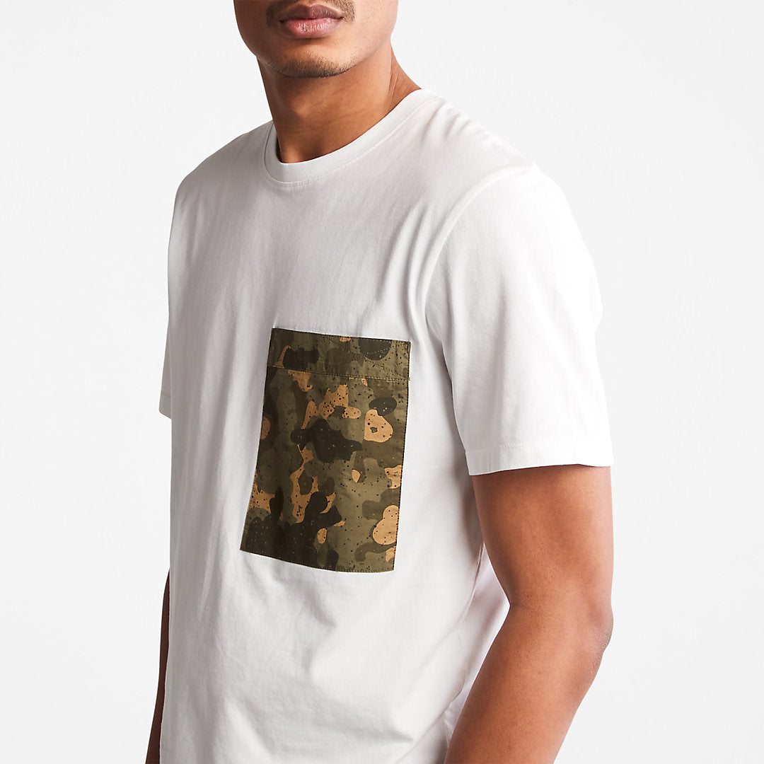 Mens Outdoor Heritage Camo-Pocket T-Shirt for Men in White - Timberland