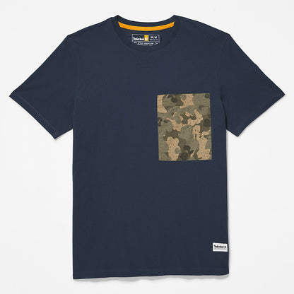 Mens Outdoor Heritage Camo-Pocket T-Shirt for Men in Navy - Timberland