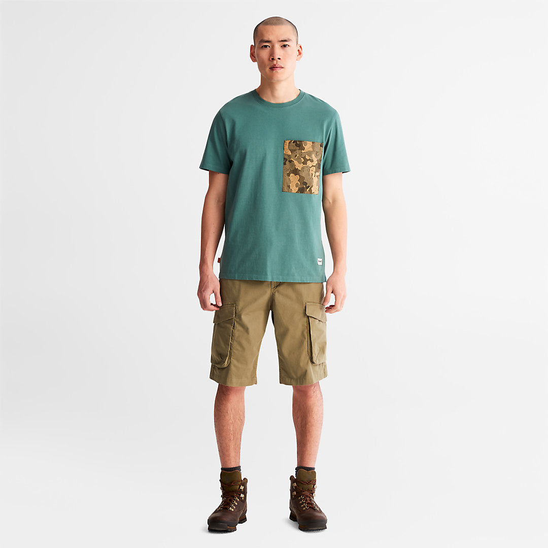 Mens Outdoor Heritage Camo-Pocket T-Shirt for Men in Green - Timberland
