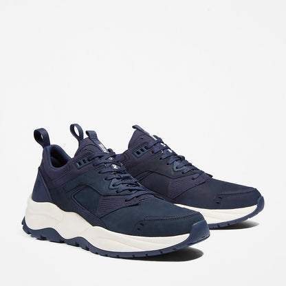 Mens Tree Racer Leather Trainer for Men in Navy - Timberland