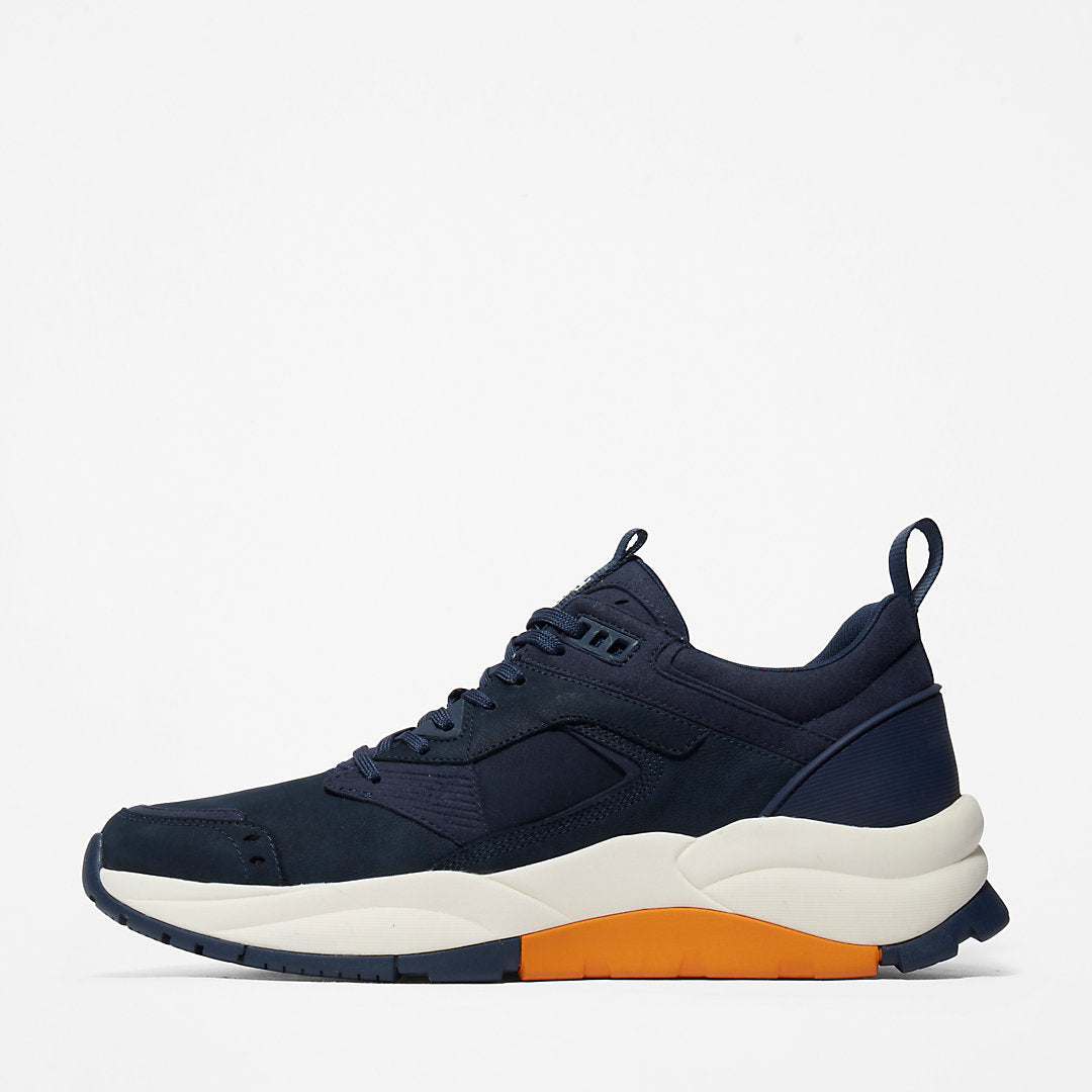 Mens Tree Racer Leather Trainer for Men in Navy - Timberland