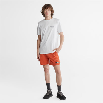 Mens Outdoor Heritage Stacked-Logo T-Shirt for Men in White - Timberland