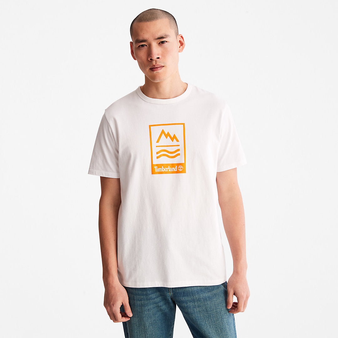 Mens Mountains-to-Rivers T-Shirt for Men in White - Timberland