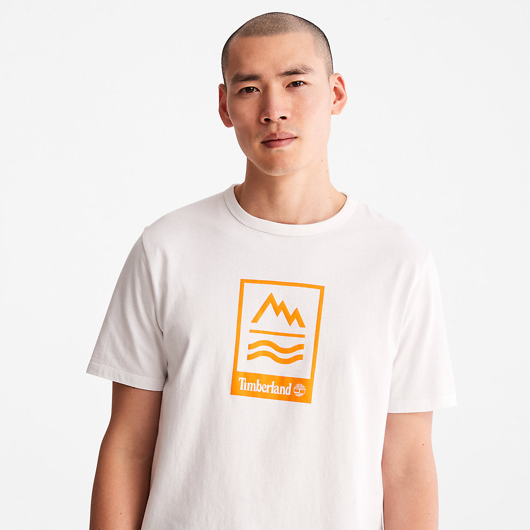 Mens Mountains-to-Rivers T-Shirt for Men in White - Timberland