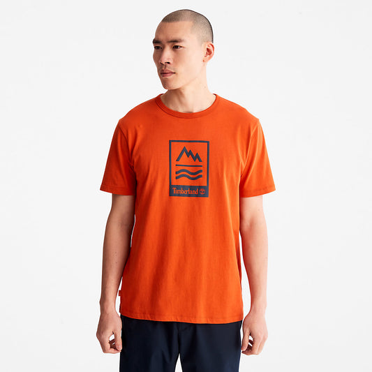 Mens Mountains-to-Rivers T-Shirt for Men in Orange - Timberland