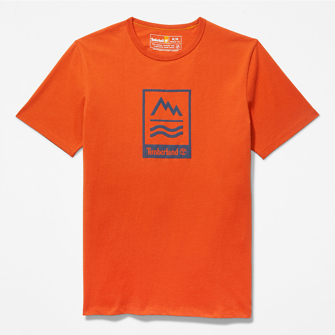 Mens Mountains-to-Rivers T-Shirt for Men in Orange - Timberland