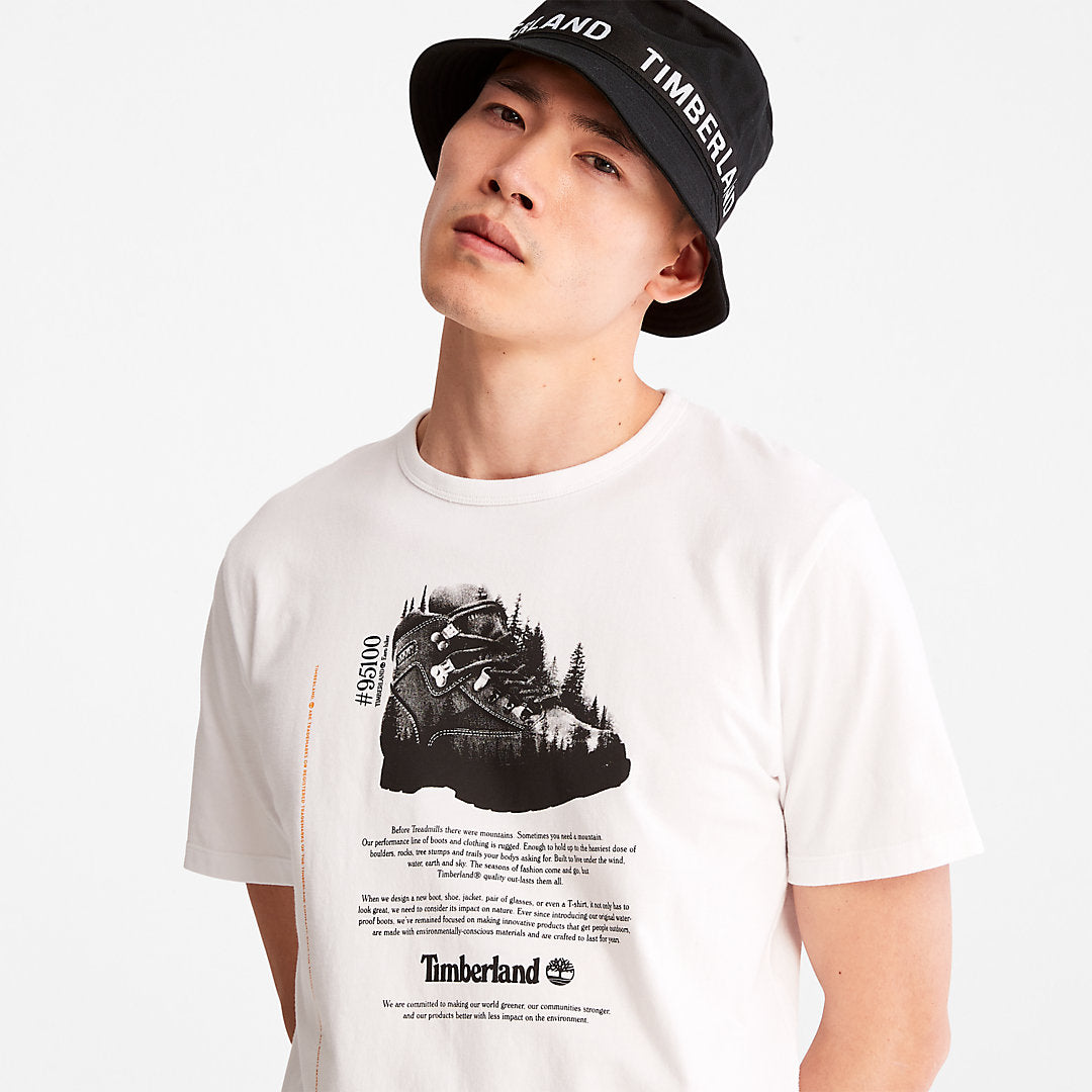 Mens Outdoor Heritage Graphic T-Shirt for Men in White - Timberland