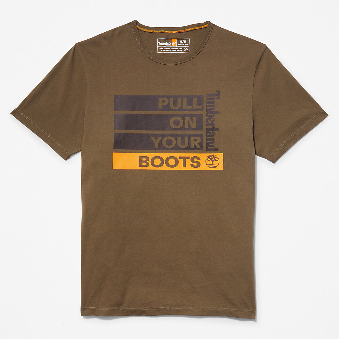 Mens Earth Day EK+ T-Shirt for Men in Dark Green - Timberland