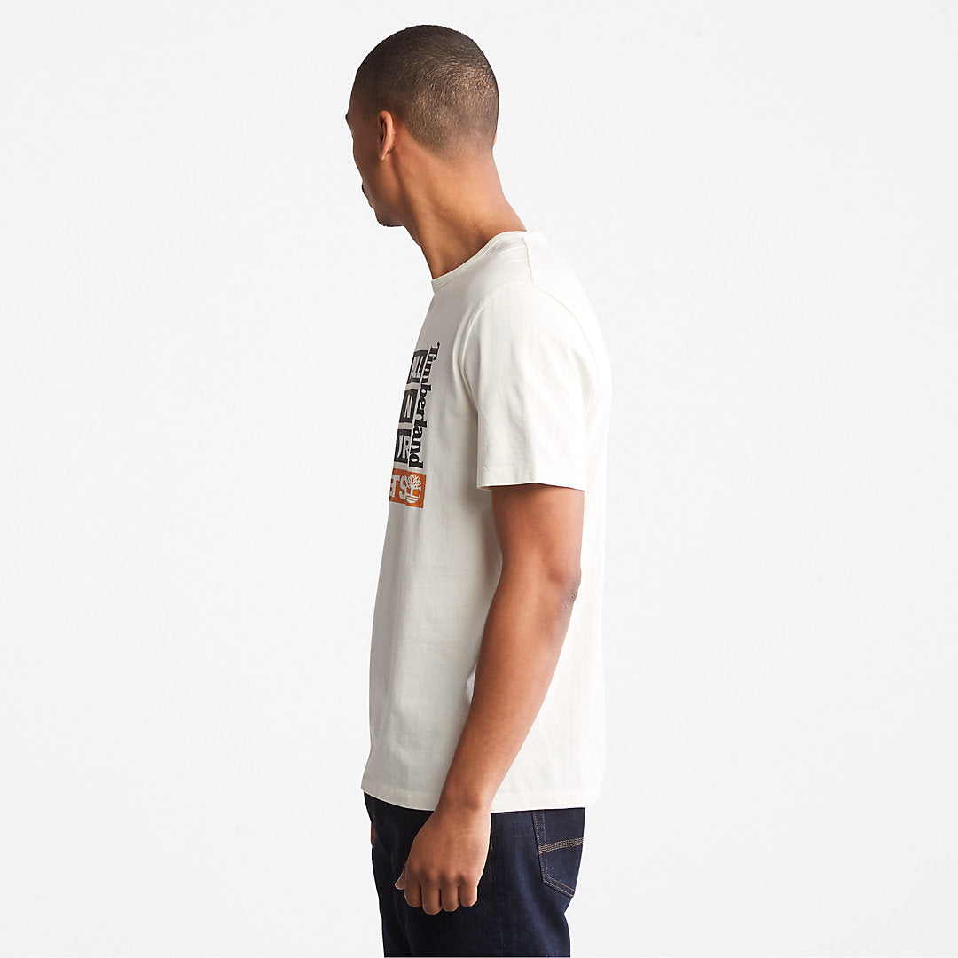 Mens Earth Day EK+ T-Shirt for Men in White - Timberland