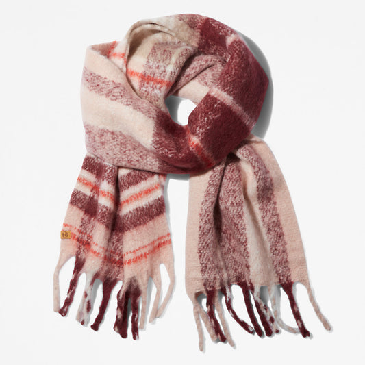 Womens Check Blanket Scarf for Women in Light Pink - Timberland