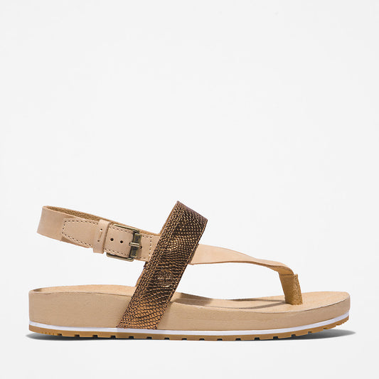 Womens Malibu Beach Flip-Flop Sandal for Women in Beige - Timberland