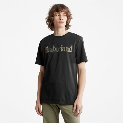 Mens Camo-Logo T-Shirt for Men in Black - Timberland