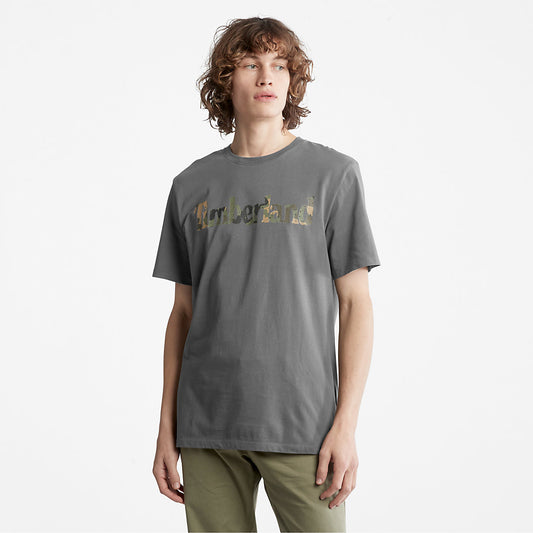 Mens Camo-Logo T-Shirt for Men in Grey - Timberland