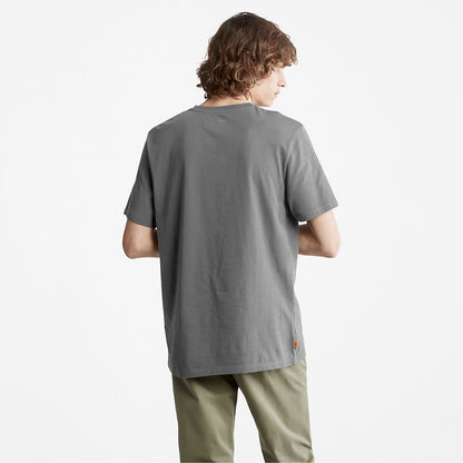 Mens Camo-Logo T-Shirt for Men in Grey - Timberland