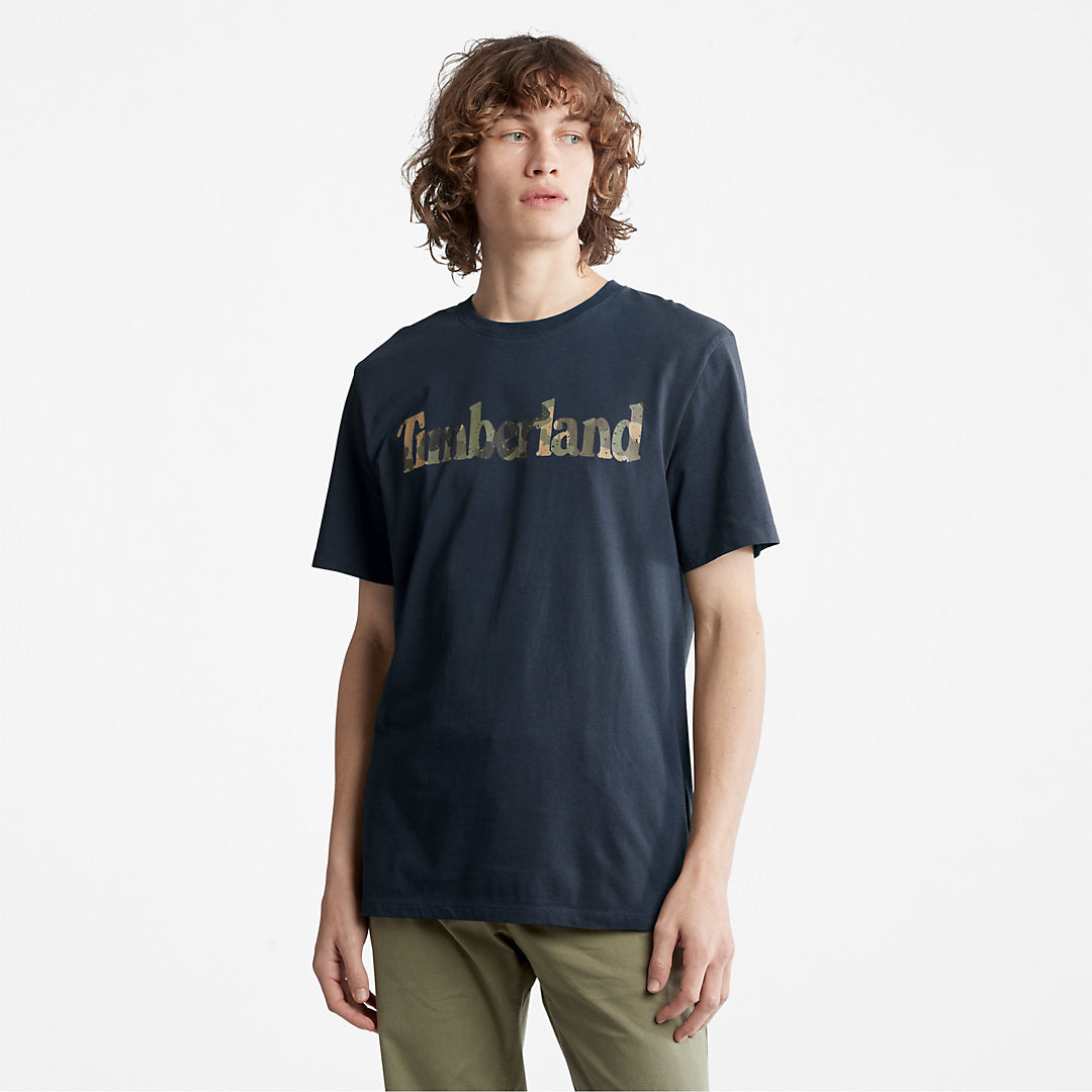 Mens Camo-Logo T-Shirt for Men in Navy - Timberland