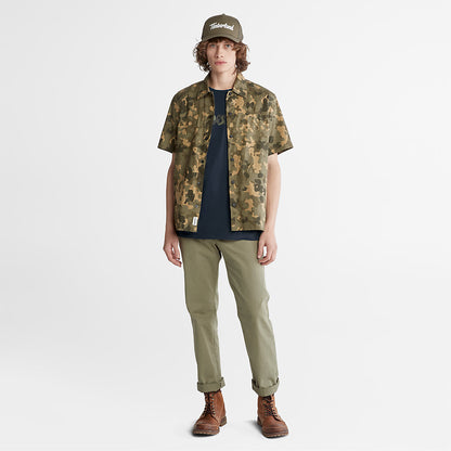 Mens Camo-Logo T-Shirt for Men in Navy - Timberland