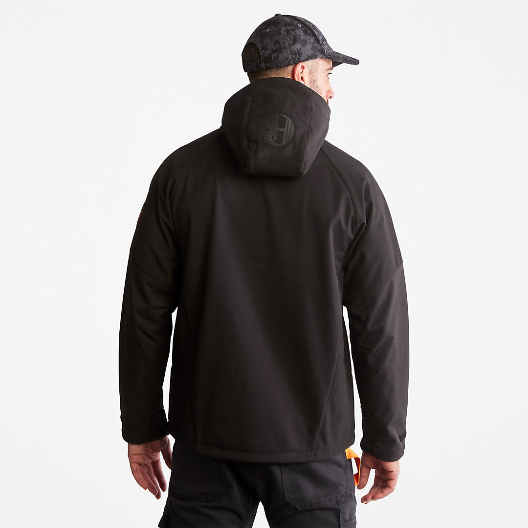 Mens Timberland PRO® Power Zip Hooded Softshell Jacket for Men in Black - Timberland