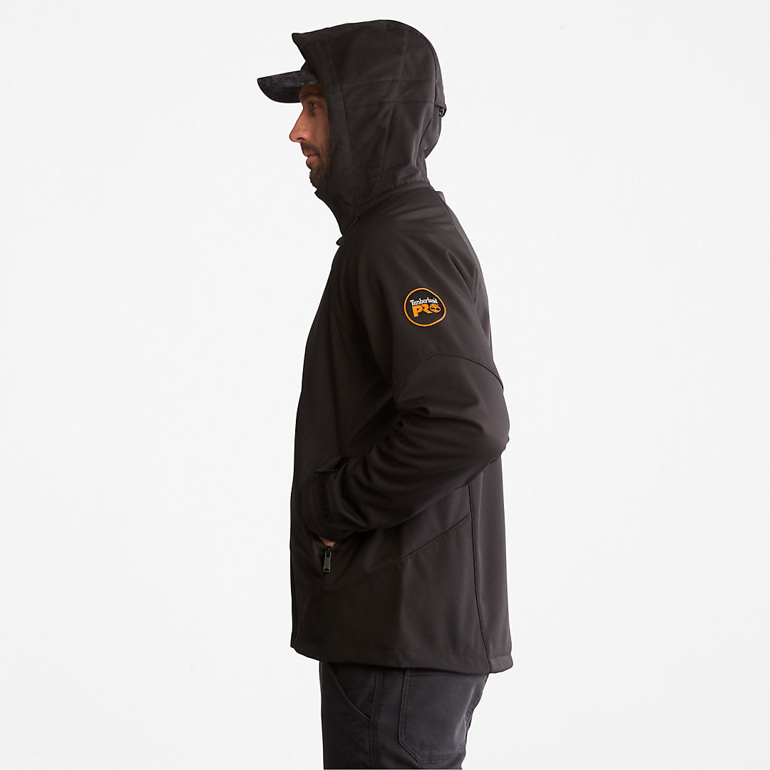 Mens Timberland PRO® Power Zip Hooded Softshell Jacket for Men in Black - Timberland