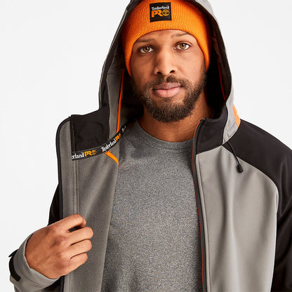 Mens Timberland PRO® Power Zip Hooded Softshell Jacket for Men in Grey - Timberland