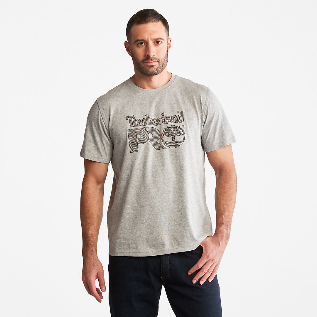 Mens Timberland PRO® Textured Graphic T-Shirt for Men in Grey - Timberland