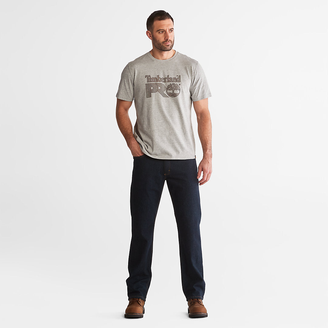Mens Timberland PRO® Textured Graphic T-Shirt for Men in Grey - Timberland