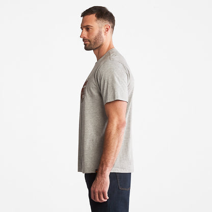 Mens Timberland PRO® Textured Graphic T-Shirt for Men in Grey - Timberland