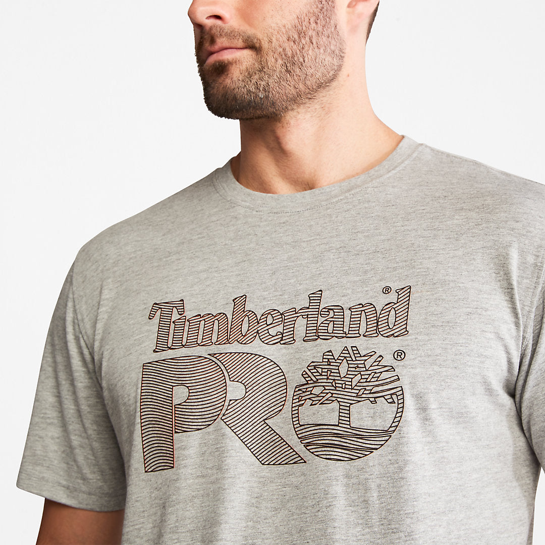 Mens Timberland PRO® Textured Graphic T-Shirt for Men in Grey - Timberland