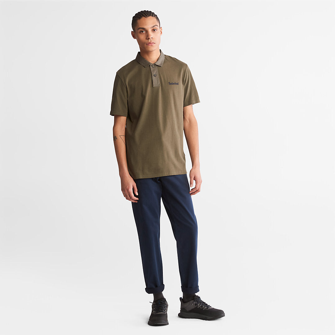 Mens Outdoor Heritage Polo Shirt for Men in Dark Green - Timberland