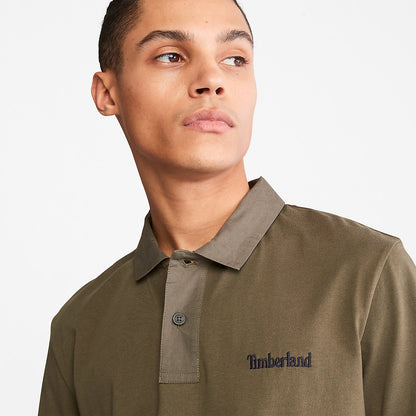 Mens Outdoor Heritage Polo Shirt for Men in Dark Green - Timberland