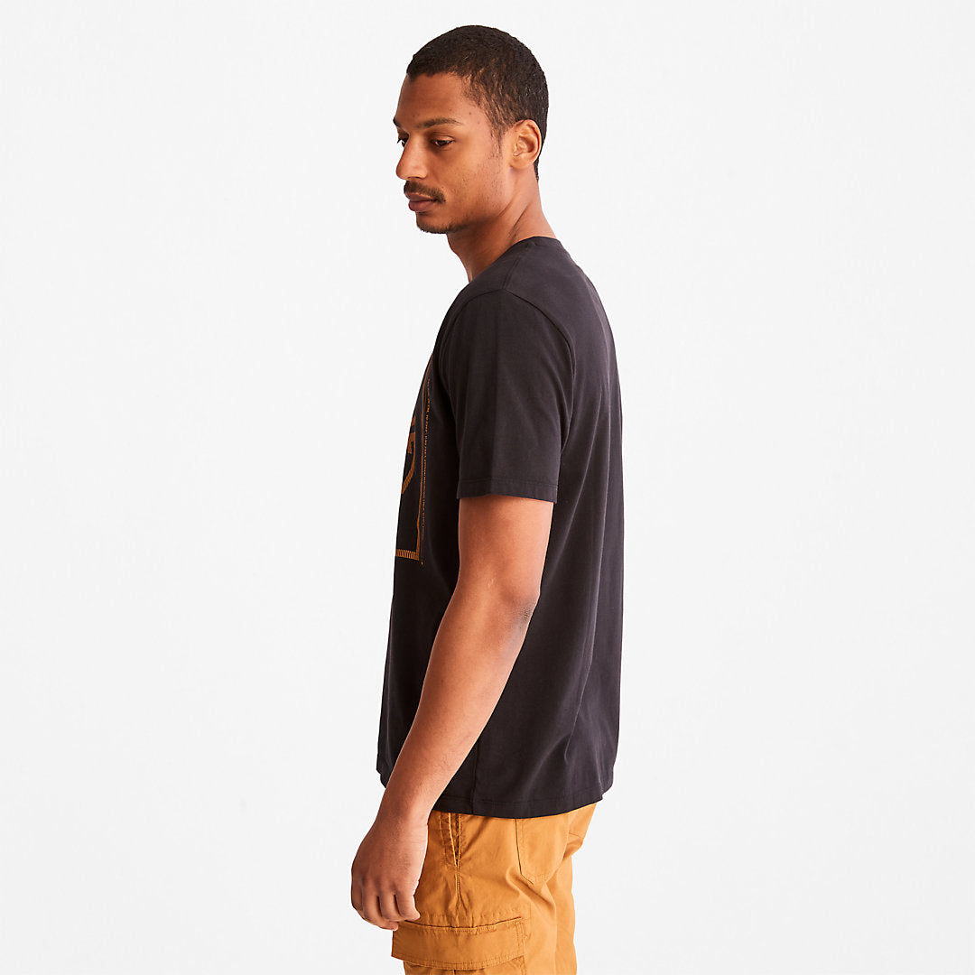 Mens Logo T-Shirt for Men in Black - Timberland